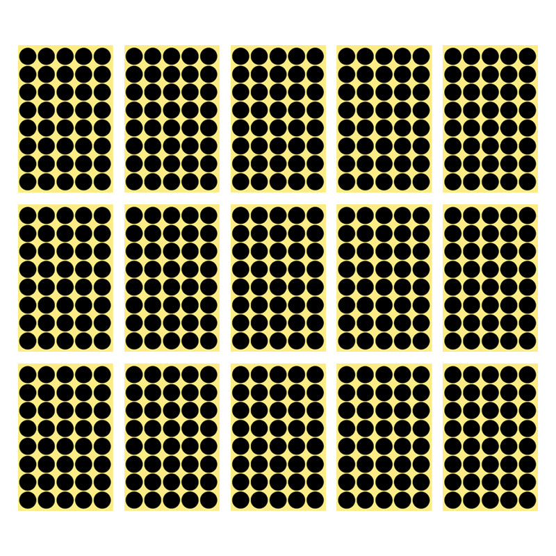 25mm Round Sticker Dots Adhesive Labels 1/5/15 Sheets