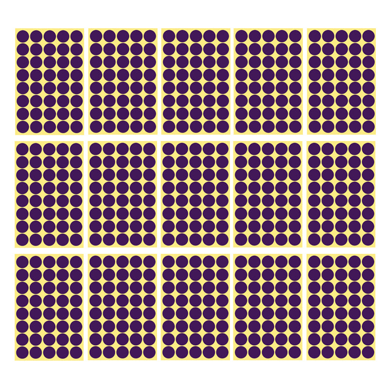 25mm Round Sticker Dots Adhesive Labels 1/5/15 Sheets