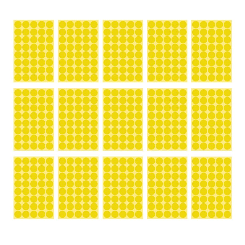 25mm Round Sticker Dots Adhesive Labels 1/5/15 Sheets