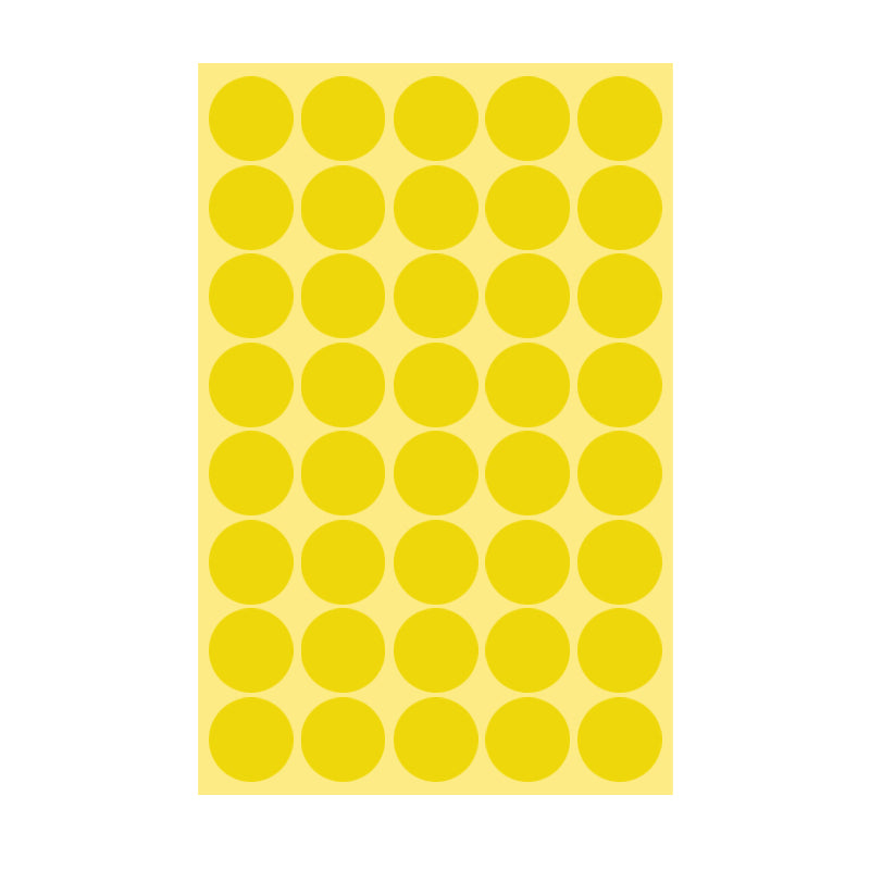 25mm Round Sticker Dots Adhesive Labels 1/5/15 Sheets