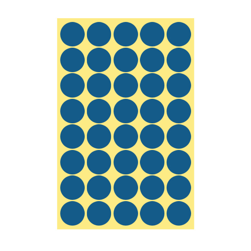 25mm Round Sticker Dots Adhesive Labels 1/5/15 Sheets