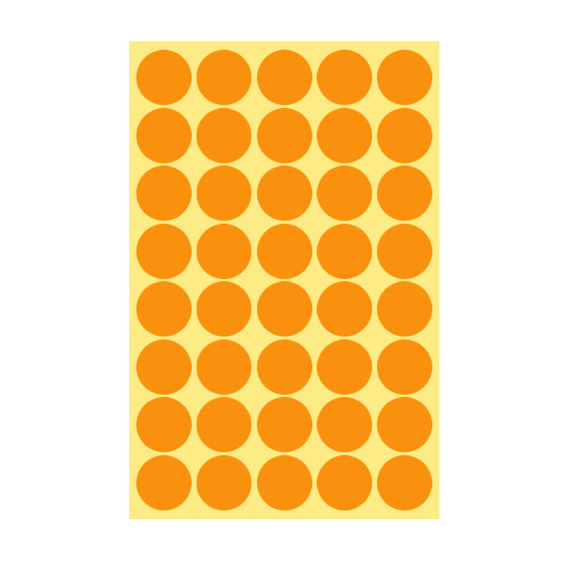 25mm Round Sticker Dots Adhesive Labels 1/5/15 Sheets
