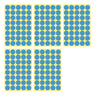 Light Blue / 25mm 40 Dots - 5 Sheets