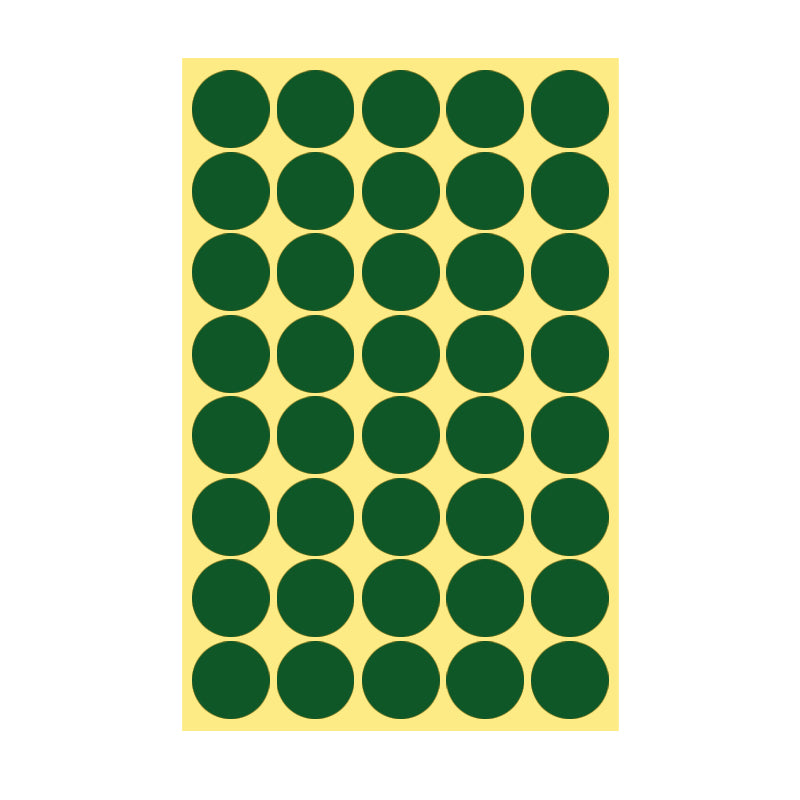 25mm Round Sticker Dots Adhesive Labels 1/5/15 Sheets