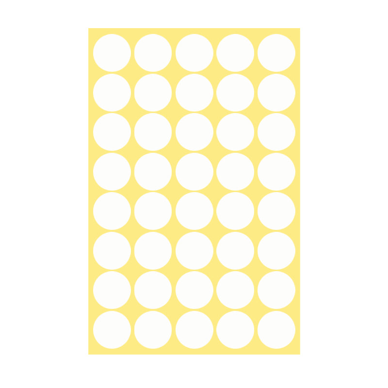25mm Round Sticker Dots Adhesive Labels 1/5/15 Sheets