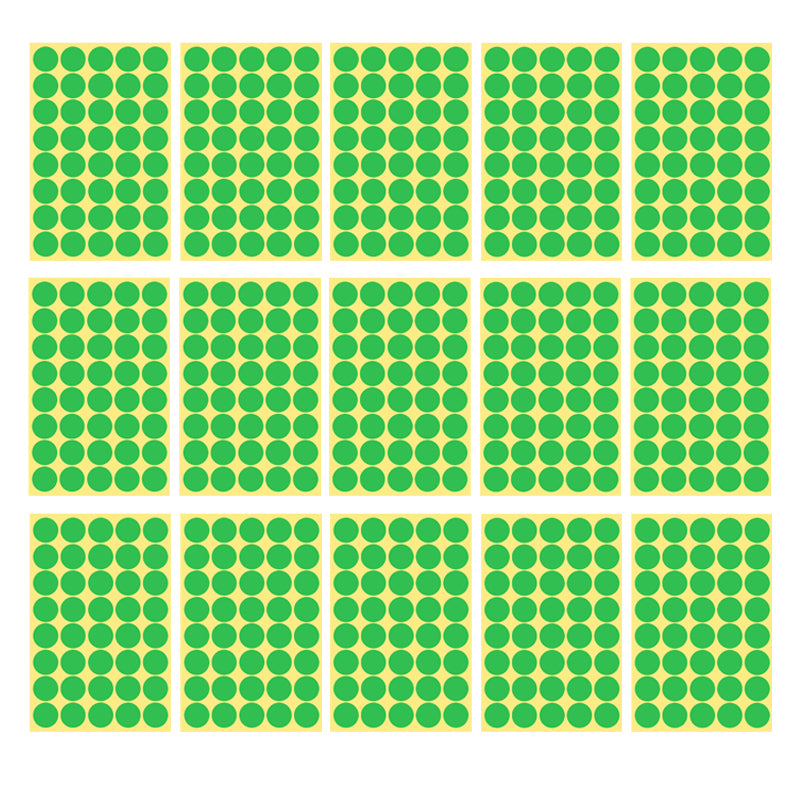 25mm Round Sticker Dots Adhesive Labels 1/5/15 Sheets