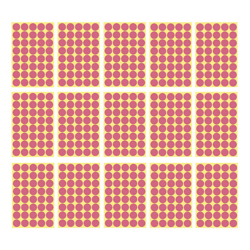 25mm Round Sticker Dots Adhesive Labels 1/5/15 Sheets