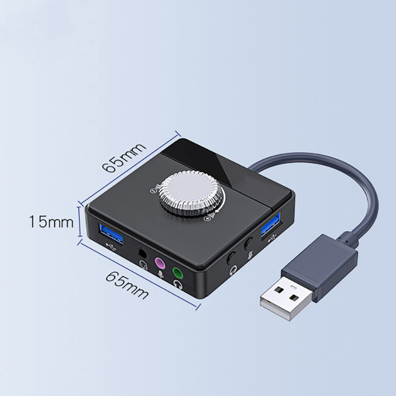 USB External Sound Card with Volume and Mute