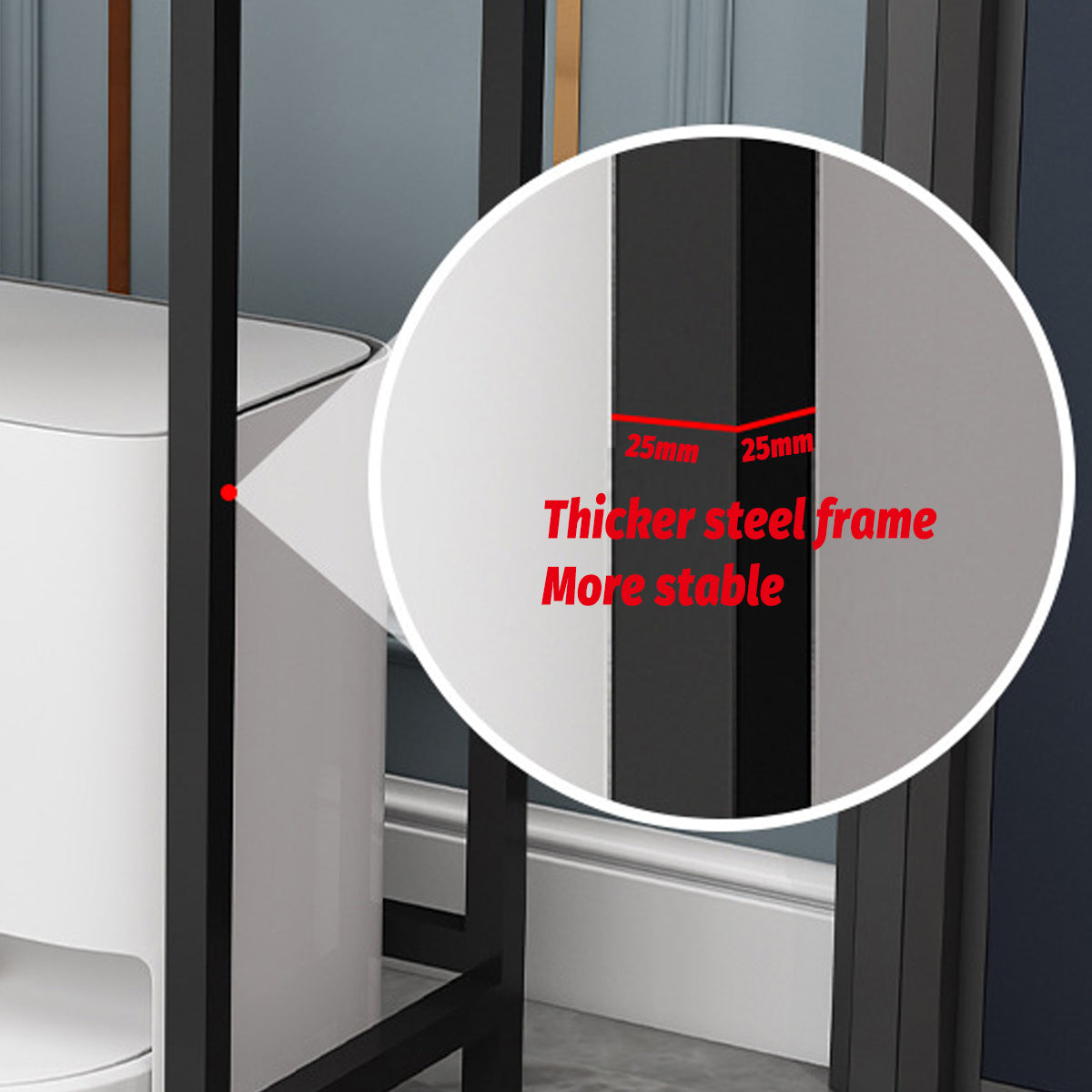 Small Square Side Table for Home and Office Space Saving Use