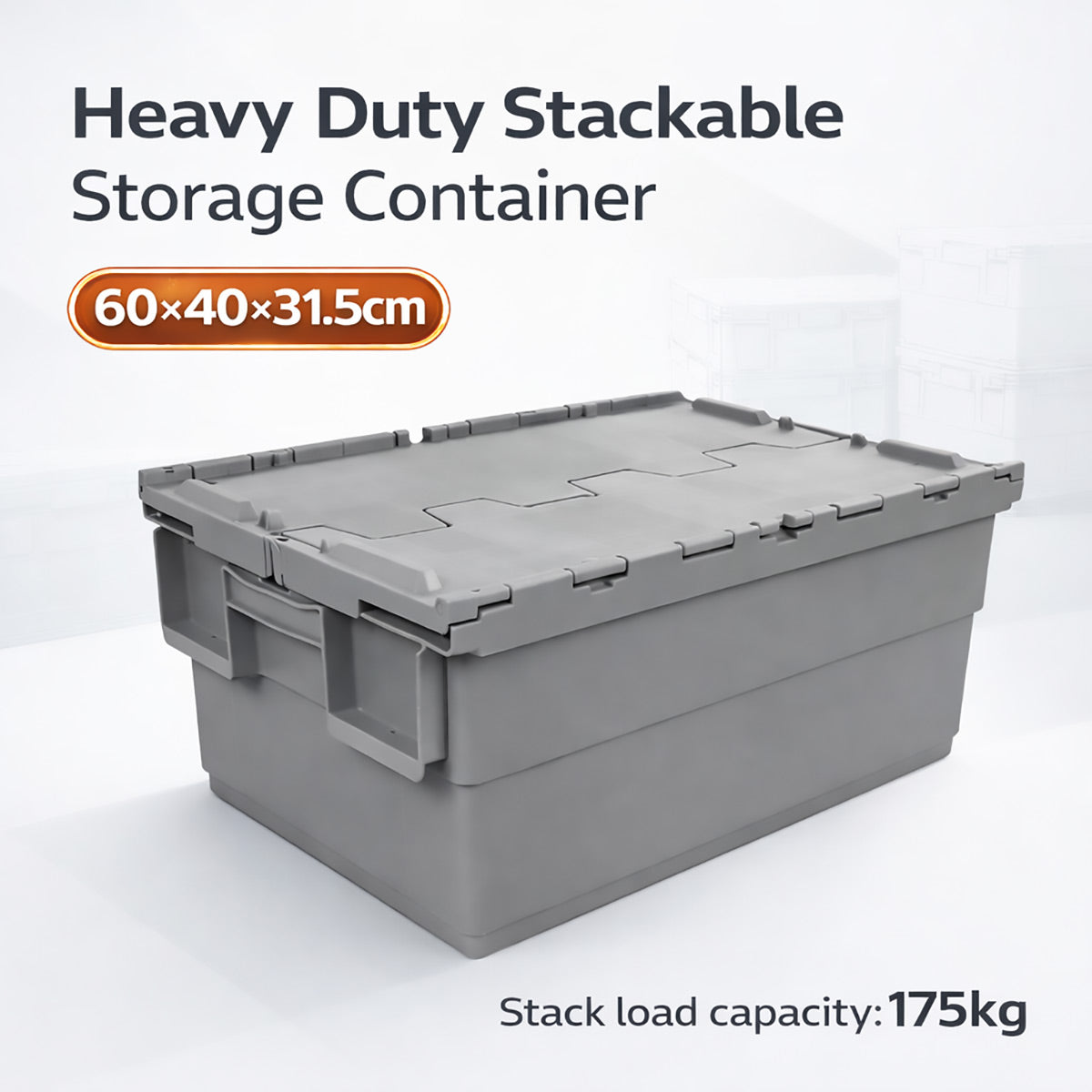 Heavy Duty Stackable Storage Container 35kg Load