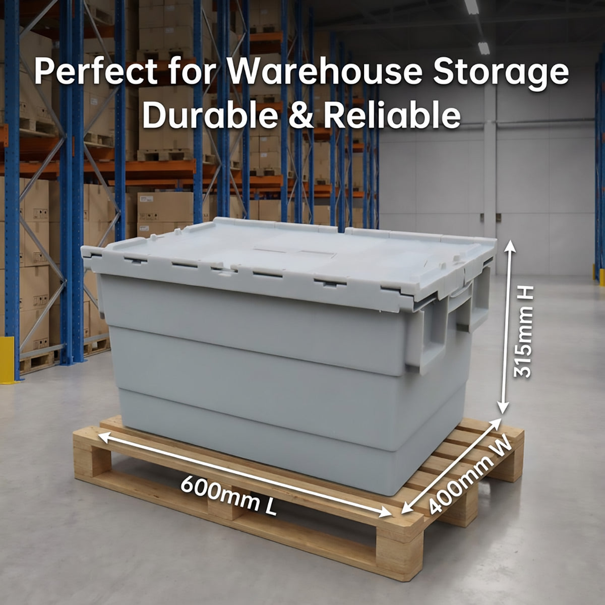 Heavy Duty Stackable Storage Container 35kg Load
