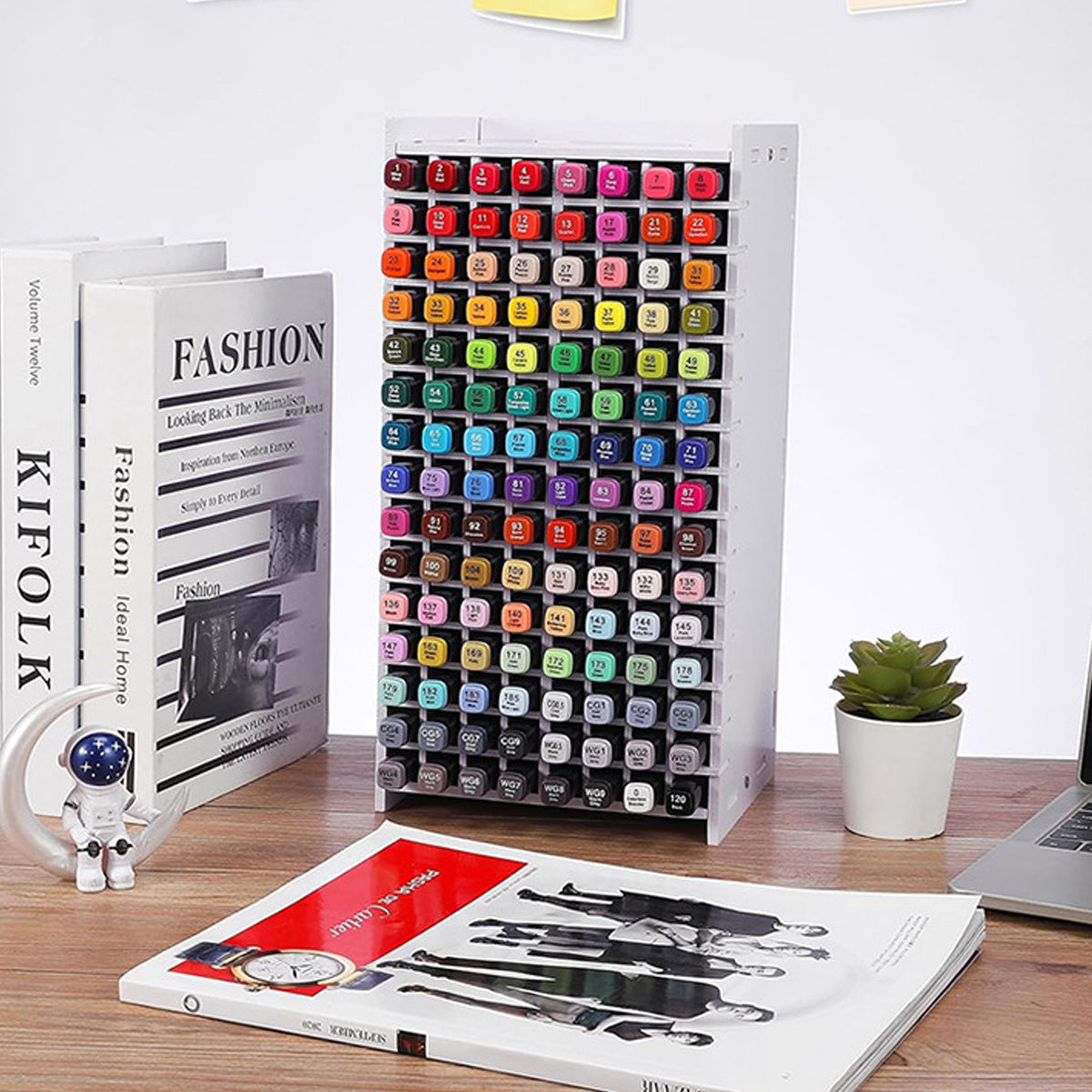 120 Grid Marker Storage Box for Pens Organizing
