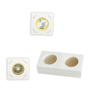 100 Pcs Cardboard Coin Holders 35mm for 50c 20c