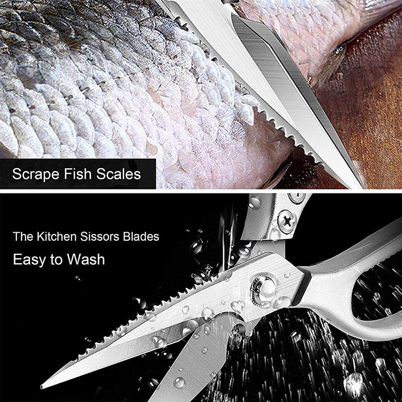 2 Pcs Stainless Steel Kitchen Scissors Heavy Duty Shears