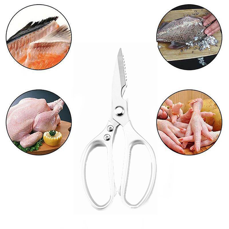 2 Pcs Stainless Steel Kitchen Scissors Heavy Duty Shears