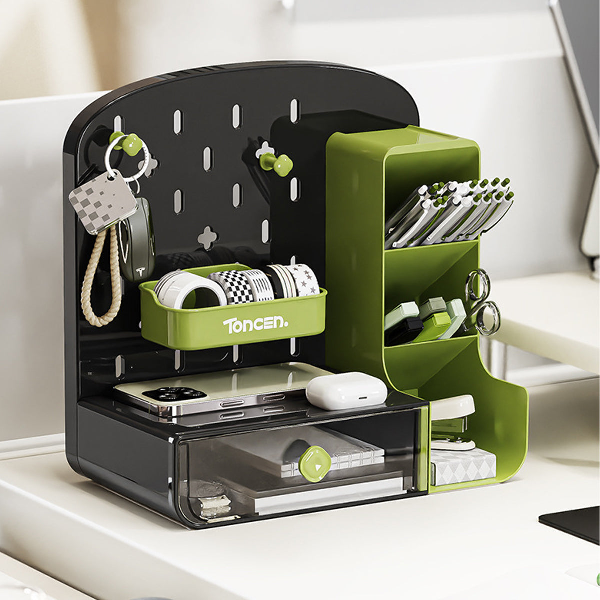 Desktop Storage Box with Drawer Divider for Office and Home