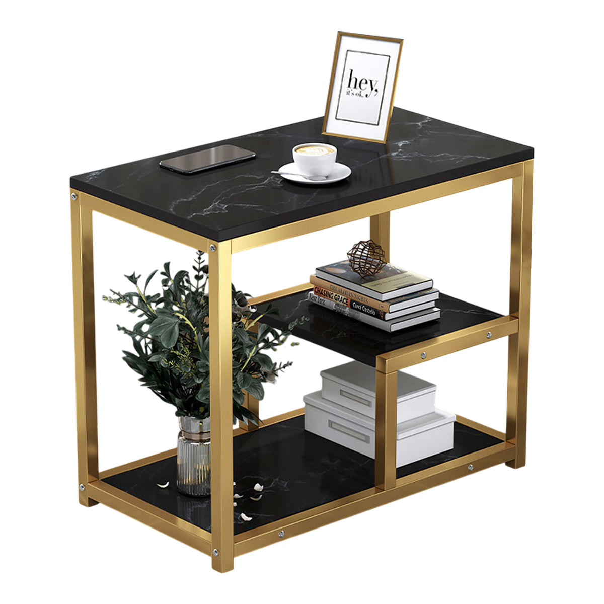 Marble Coffee Table Nesting Sofa Side Bed End Table