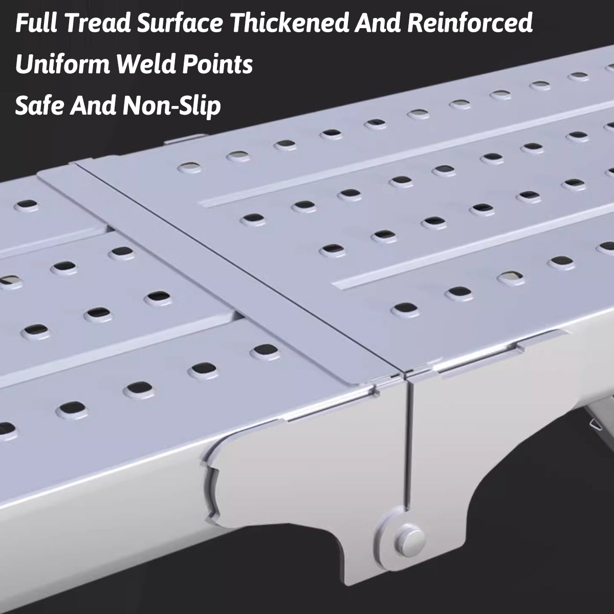 Folding Scaffolding Platform Adjustable Steel 150kg Capacity