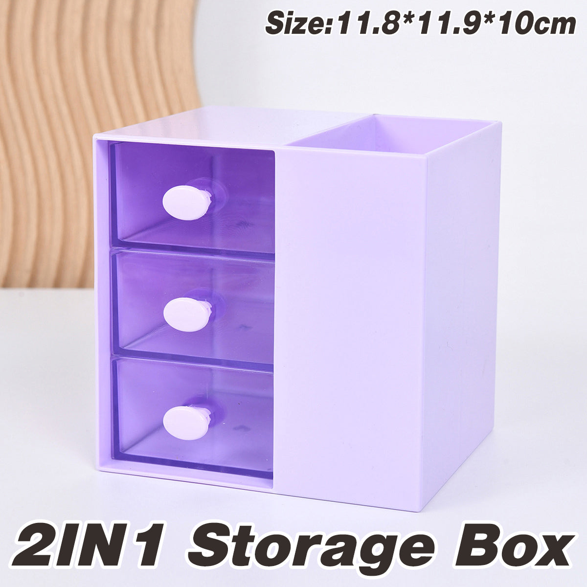 Pumping Pen Container Storage Box Cosmetic Organizer Plastic