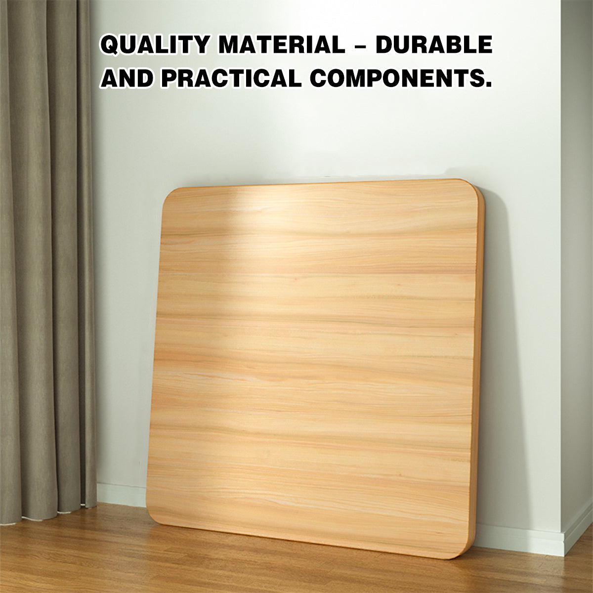 60cm Wooden Folding Square Table for Home and Workspace