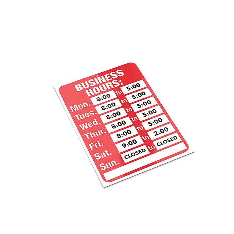 Business Hours Open Close Sign Board Door Hanging