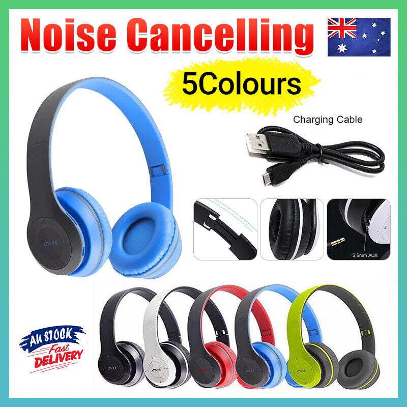 Wireless Bluetooth 5.3 Headphones with Mic Pads