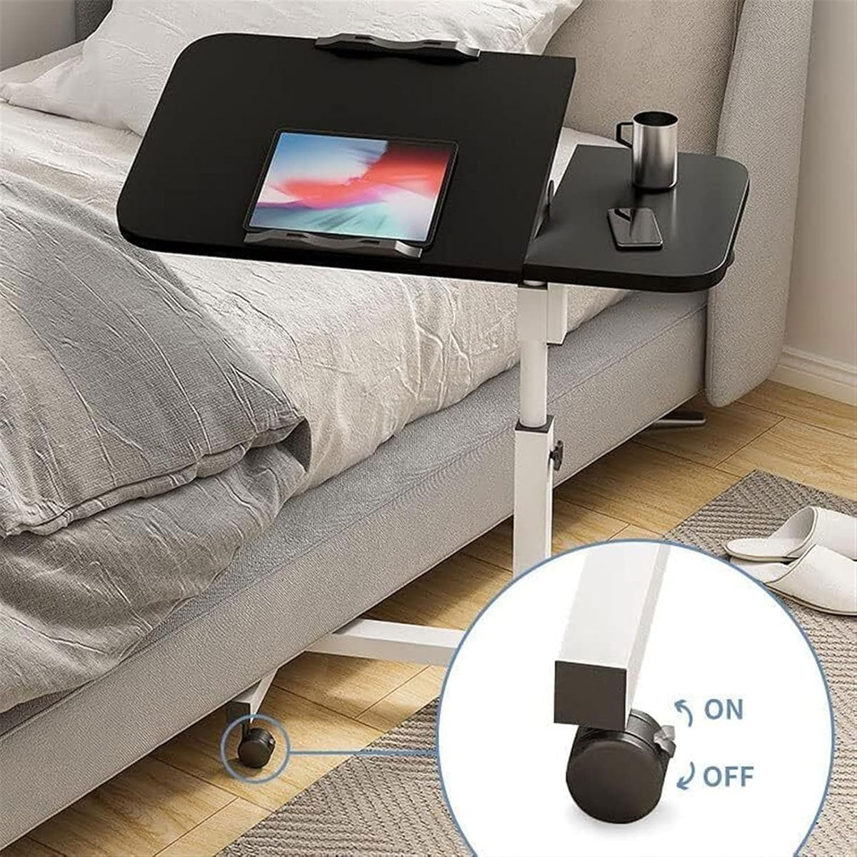 Adjustable Folding Computer Desk Stand with Tiltable Desktop