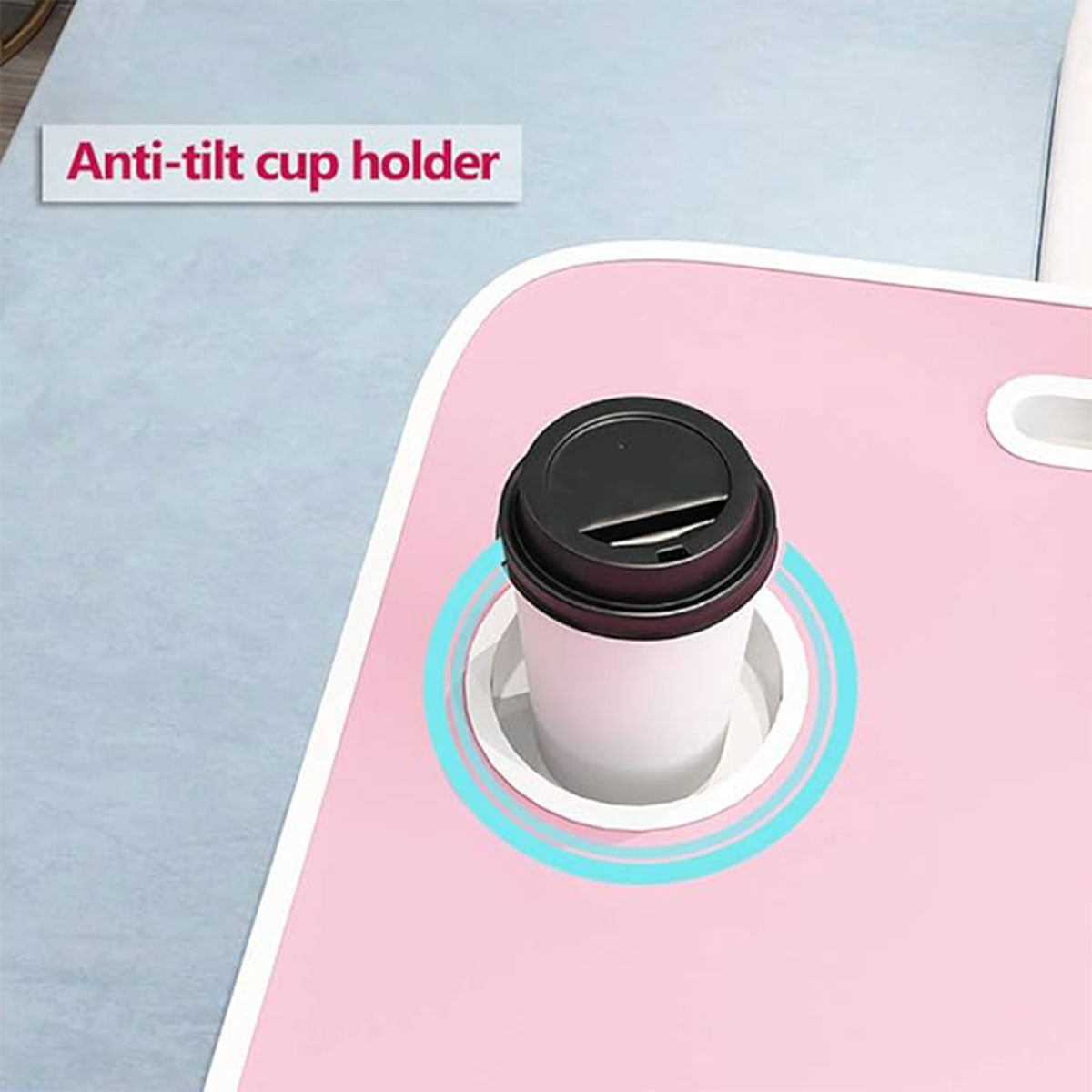 Foldable Laptop Bed Table Cup Slot and Device Stand