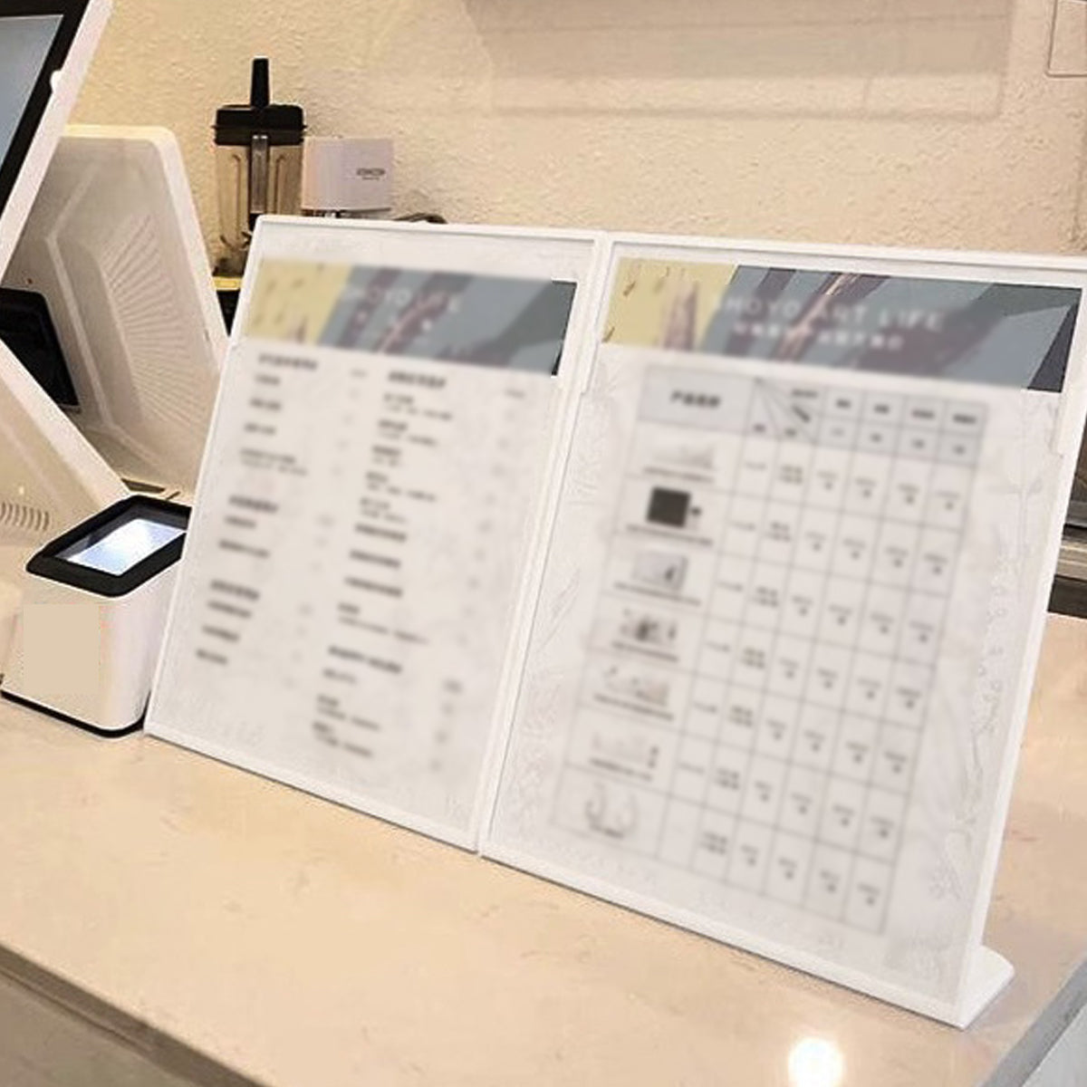4 Pcs A4 Desktop Display Stand for Menu and Signs