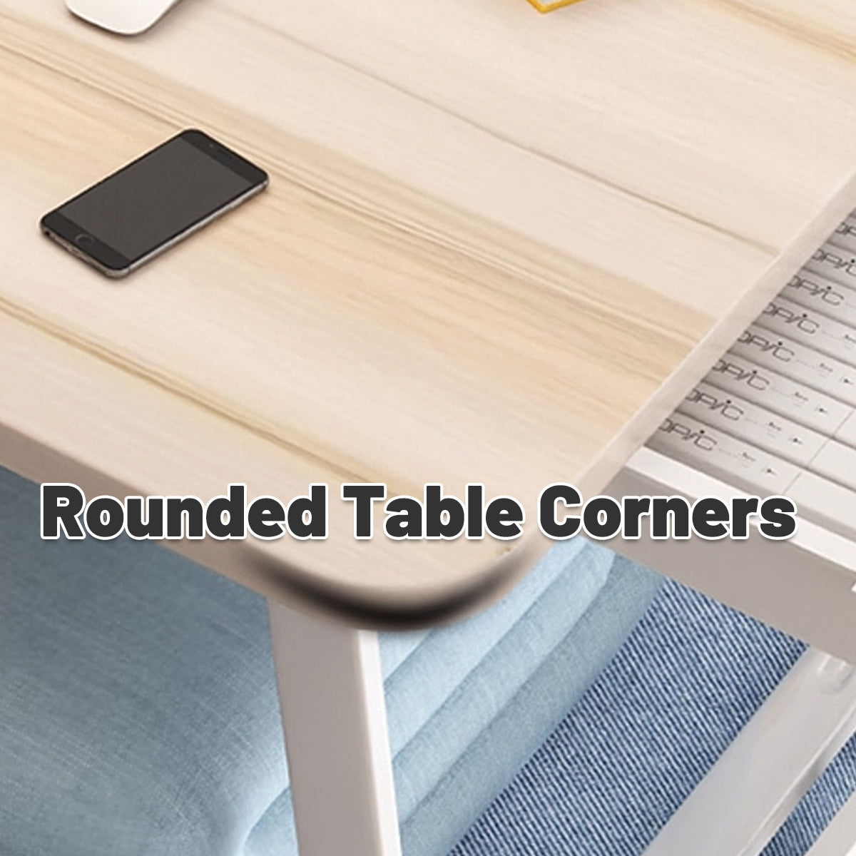 Foldable Bed Desk with Large Tabletop and Portable Design