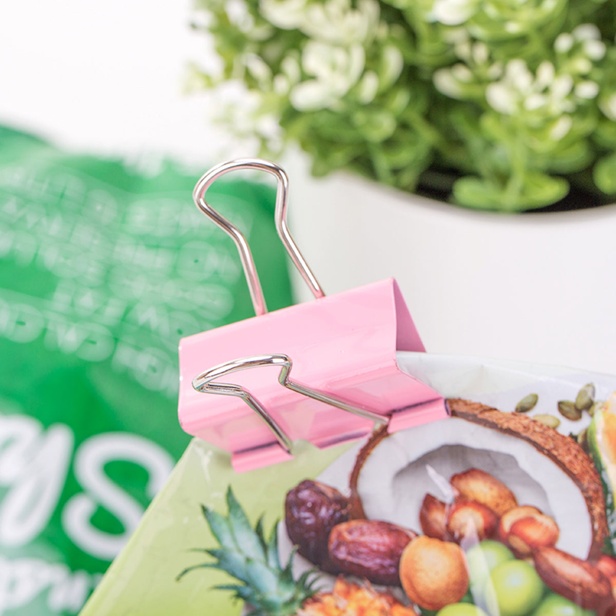 12 Pcs Long Tail Clips Metal 51mm Assorted Colours