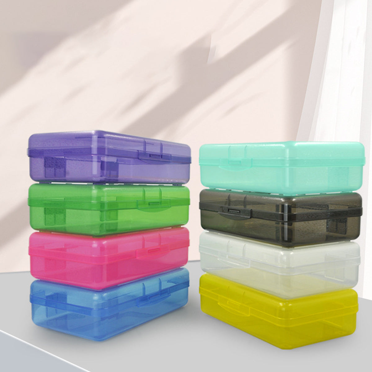 Transparent PP Plastic Pencil Case Large Capacity Multifunctional