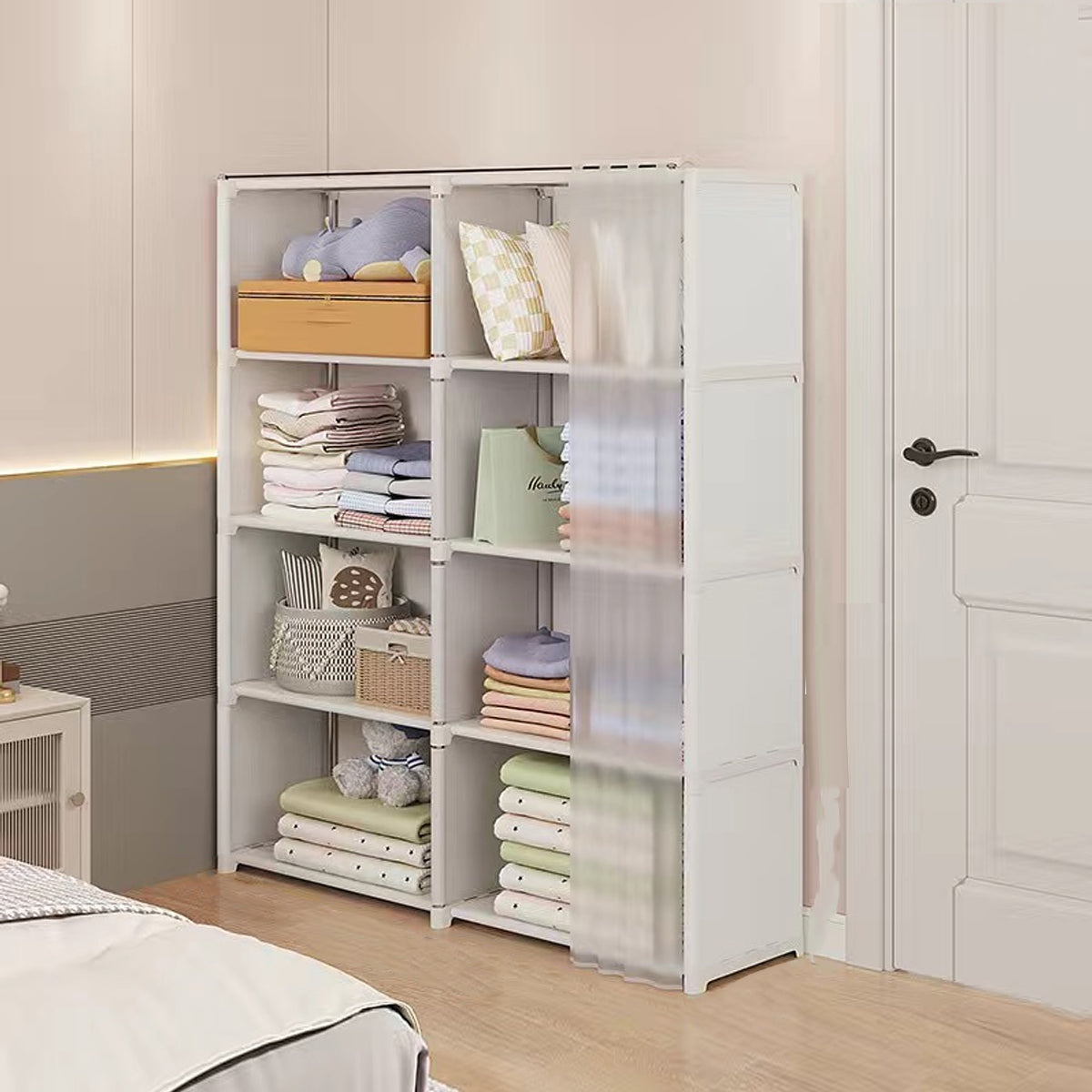 Multi Layer Floor Standing Home Bookshelf Storage Rack Cabinet