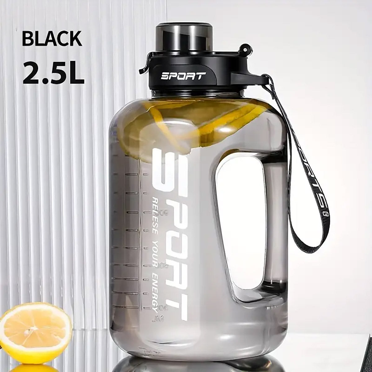 2.5L Sports Water Bottle with Straw for Gym Hydration