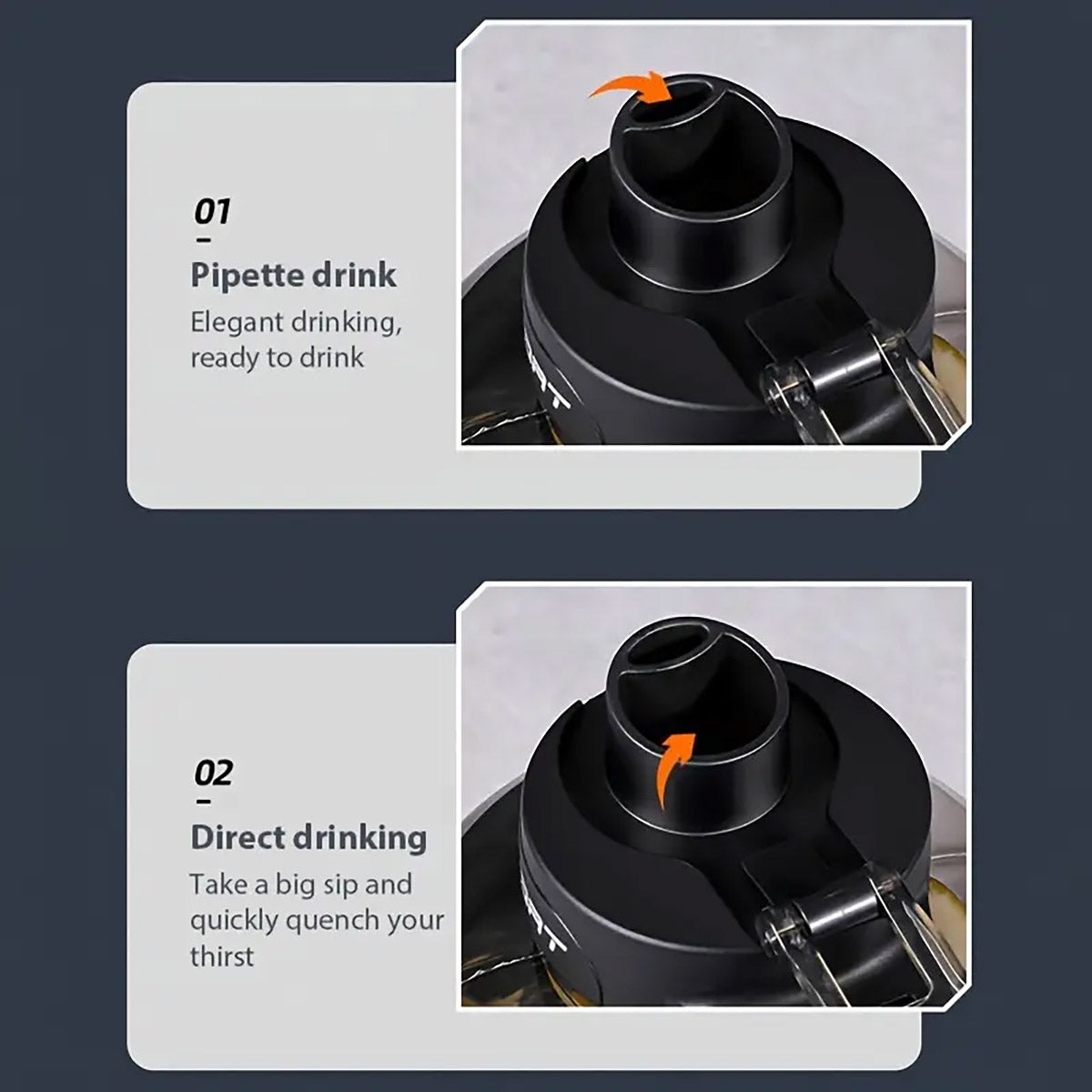 2.5L Sports Water Bottle with Straw for Gym Hydration