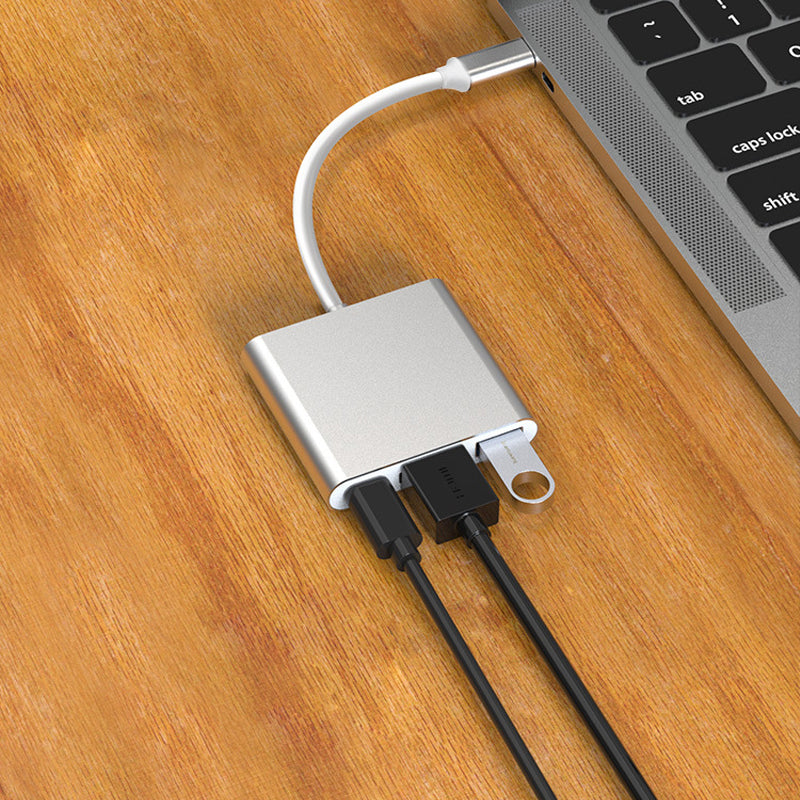 USB-C HDMI USB 3.0 Adapter 3-in-1 for MacBook iPad