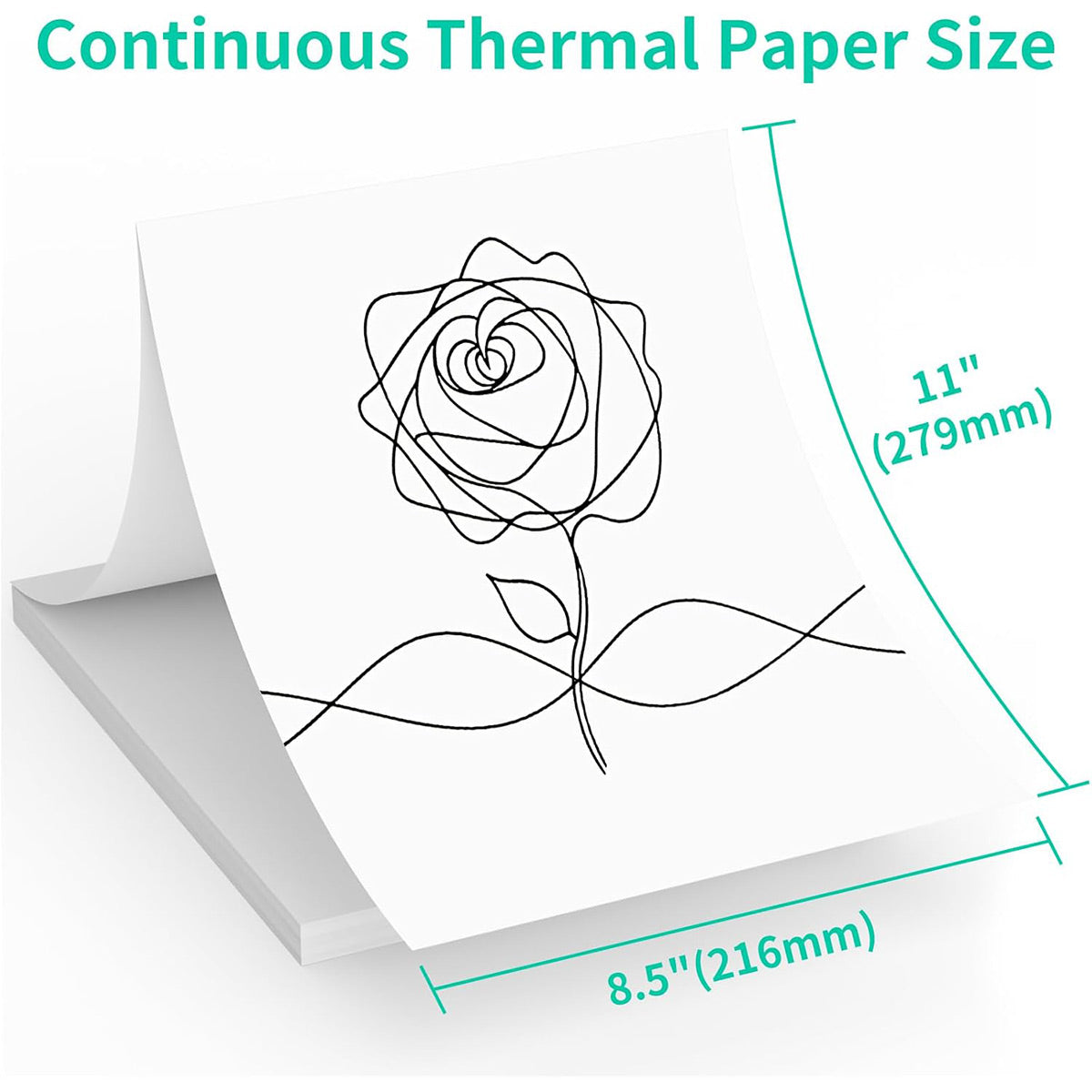 200 Sheets A4 Folded Thermal Paper Mini Printers
