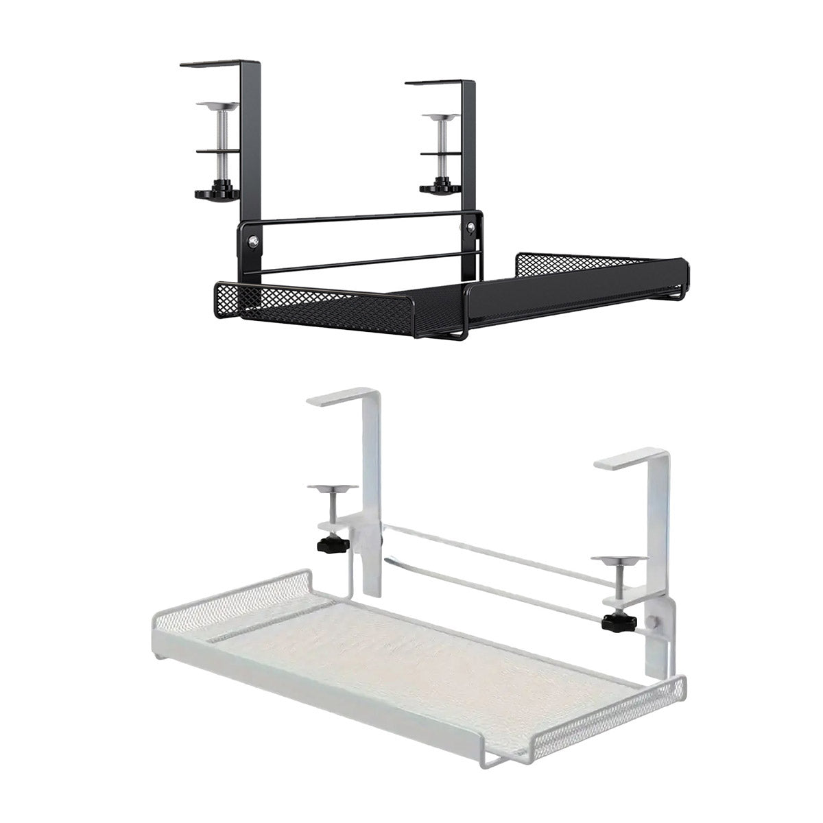 Under Desk Storage Shelf with Clamp Mount