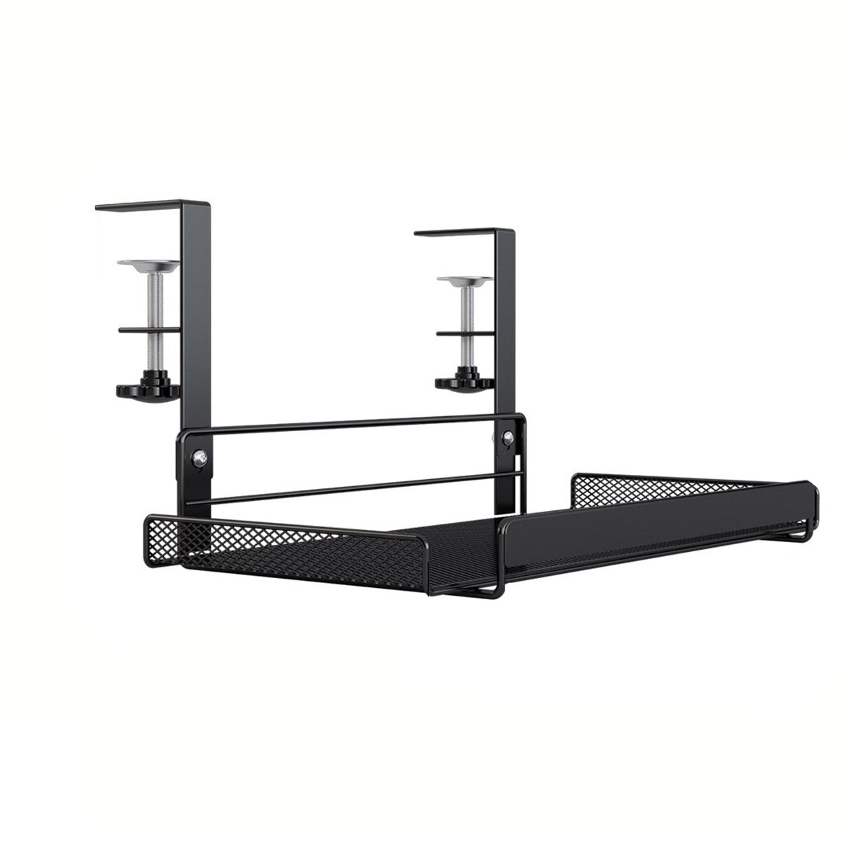 Under Desk Storage Shelf with Clamp Mount