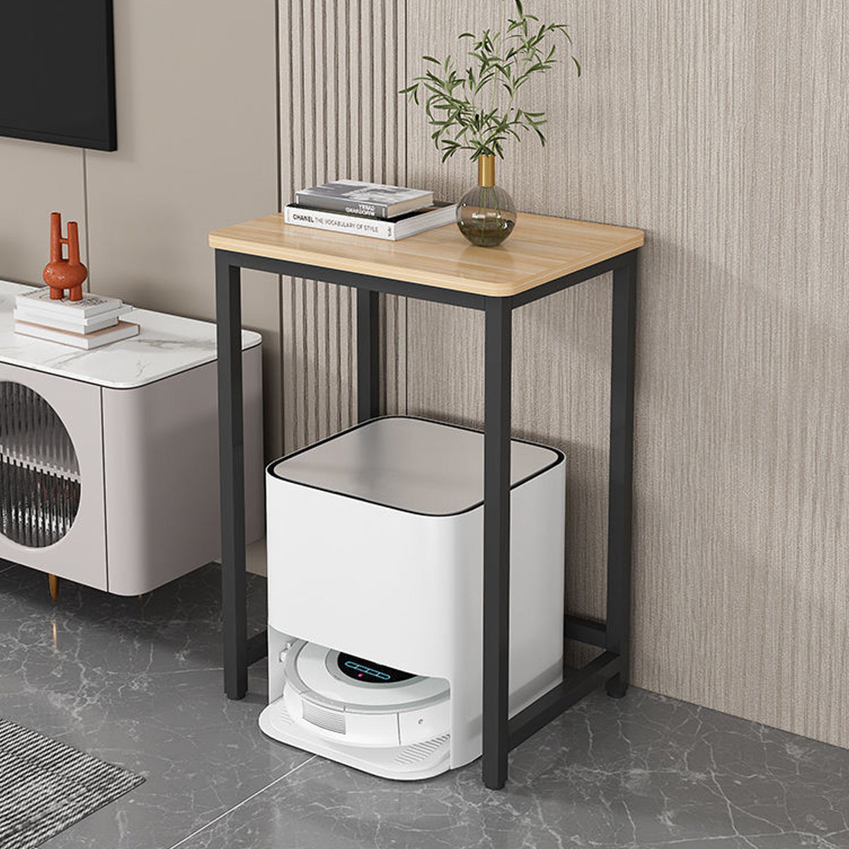 Small Square Side Table for Home and Office Space Saving Use