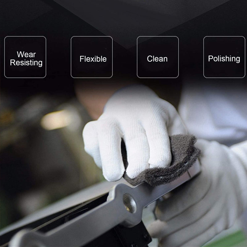 2/3/5 Pcs Steel Wire Wool Grade 0000 Grey Polishing Cleaning Remover