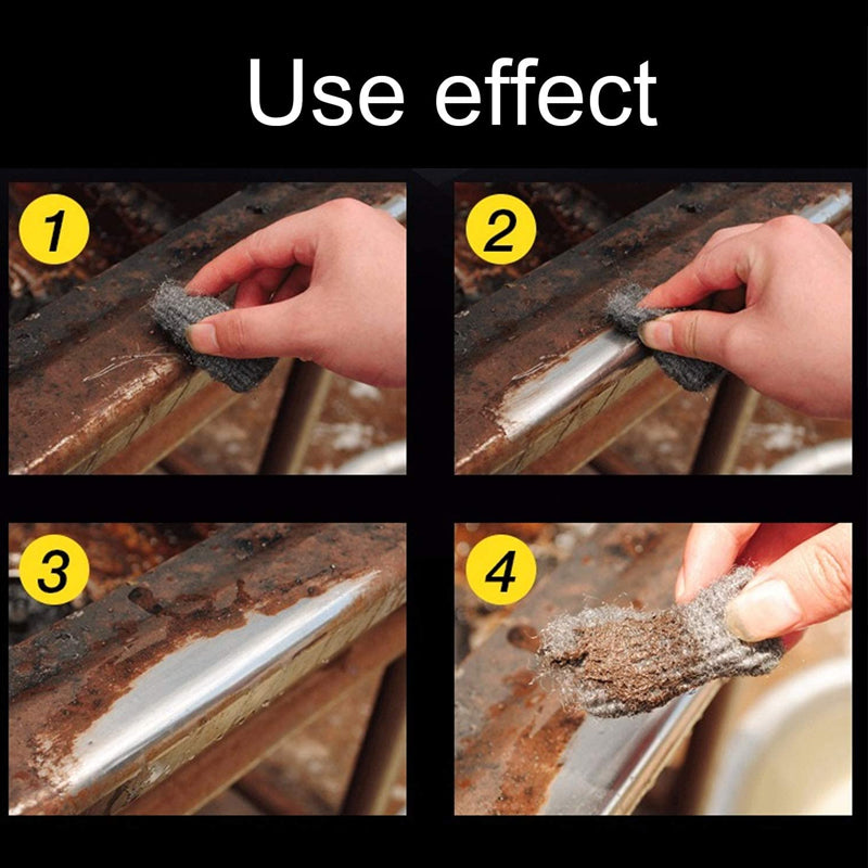 2/3/5 Pcs Steel Wire Wool Grade 0000 Grey Polishing Cleaning Remover