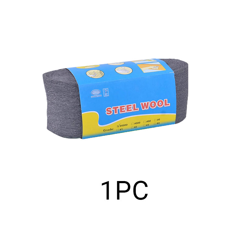 2/3/5 Pcs Steel Wire Wool Grade 0000 Grey Polishing Cleaning Remover