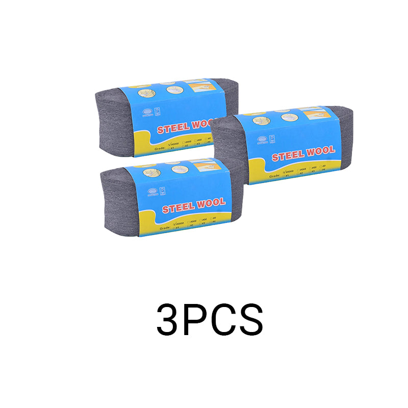 2/3/5 Pcs Steel Wire Wool Grade 0000 Grey Polishing Cleaning Remover