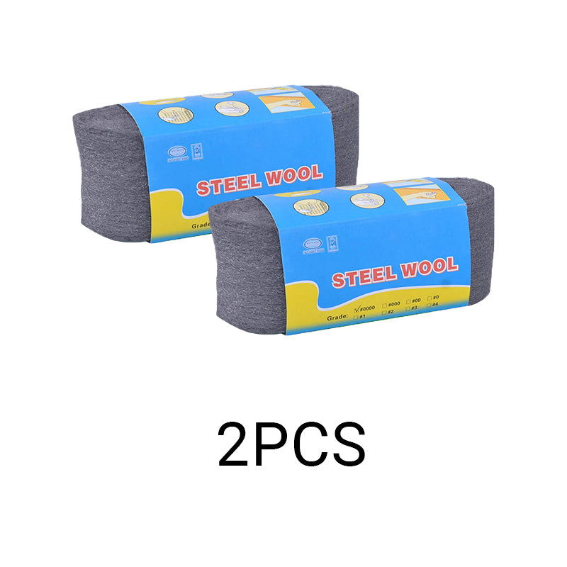 2/3/5 Pcs Steel Wire Wool Grade 0000 Grey Polishing Cleaning Remover