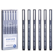 6PCS Micro Fineliner Pen Set Waterproof Black Ink