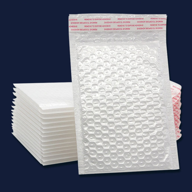 25 Pcs White Poly Bubble Mailers Cushioned Envelopes Set