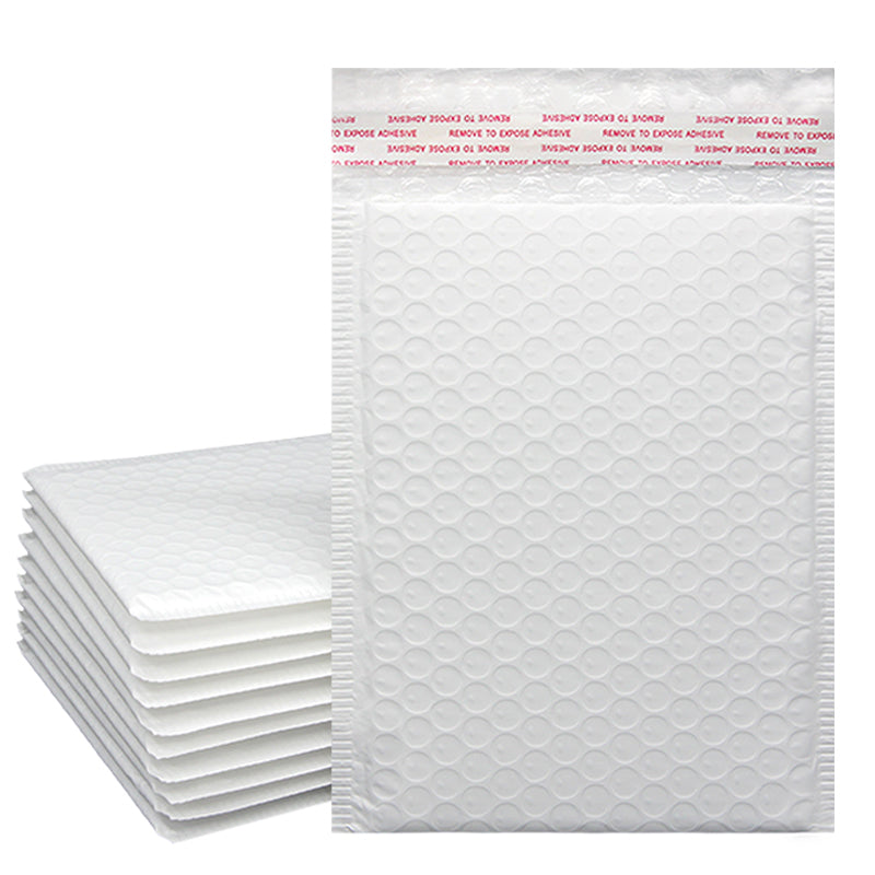 25 Pcs White Poly Bubble Mailers Cushioned Envelopes Set