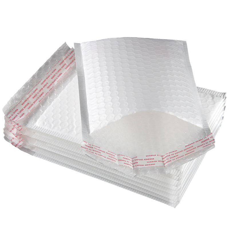 25 Pcs White Poly Bubble Mailers Cushioned Envelopes Set