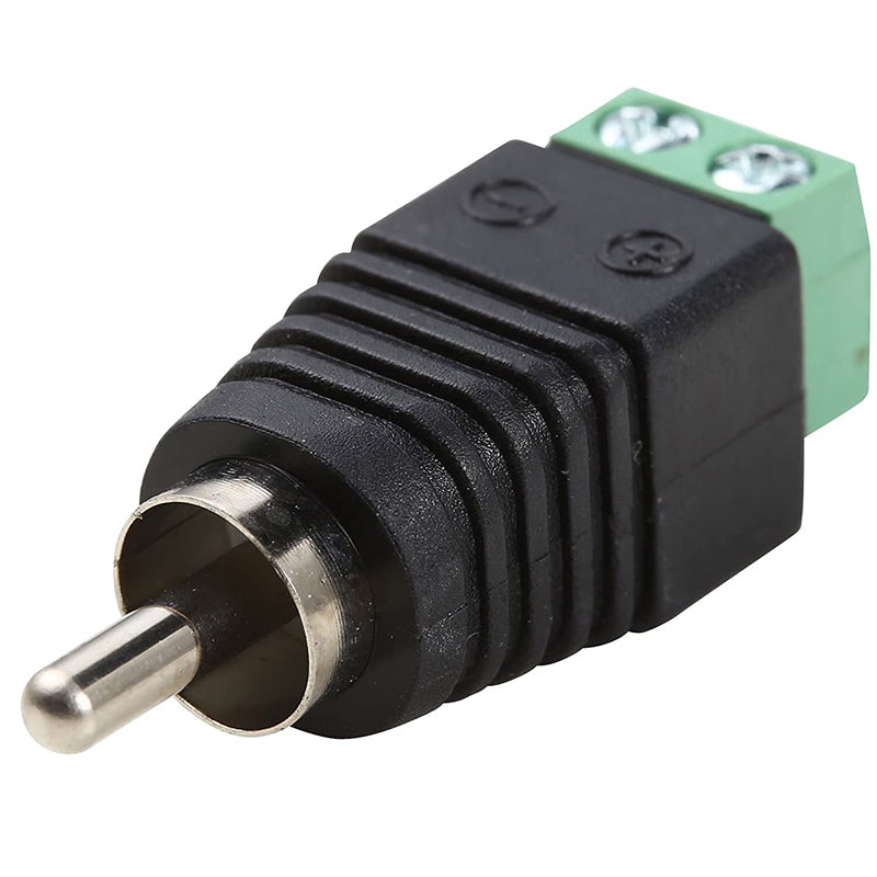 Speaker Wire to RCA Female Male Adapter Connector